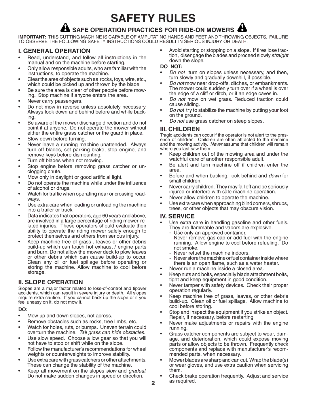 Weed Eater WE165T42A manual Safety Rules 