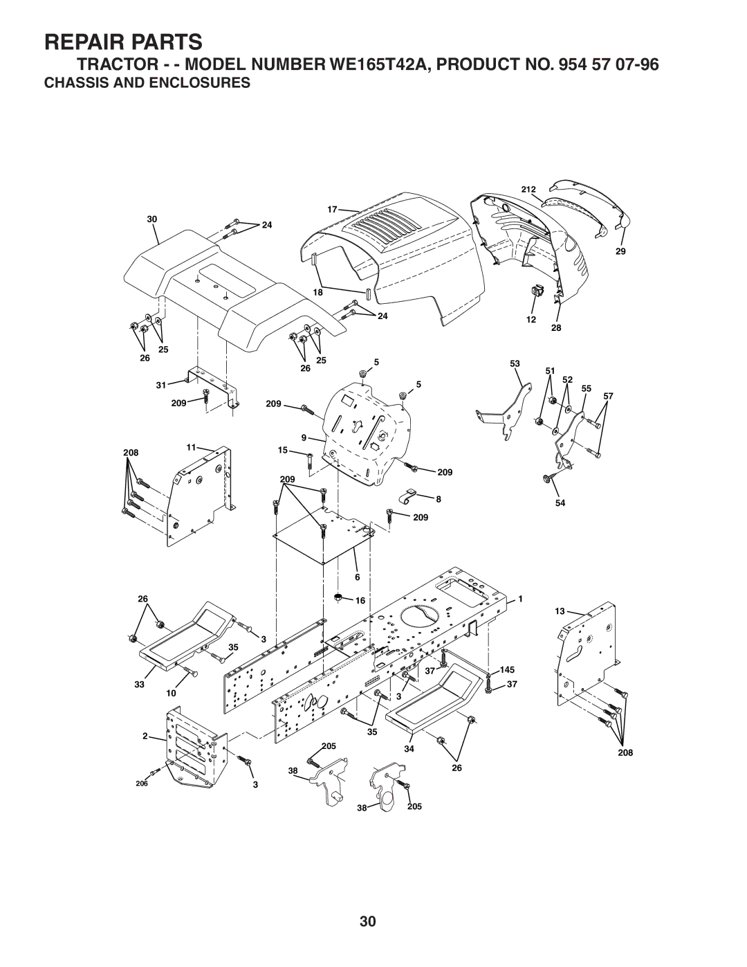 Weed Eater WE165T42A manual Chassis and Enclosures 