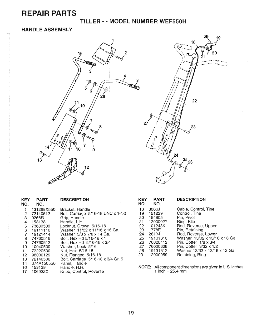 Weed Eater 161459, WEF550H manual 