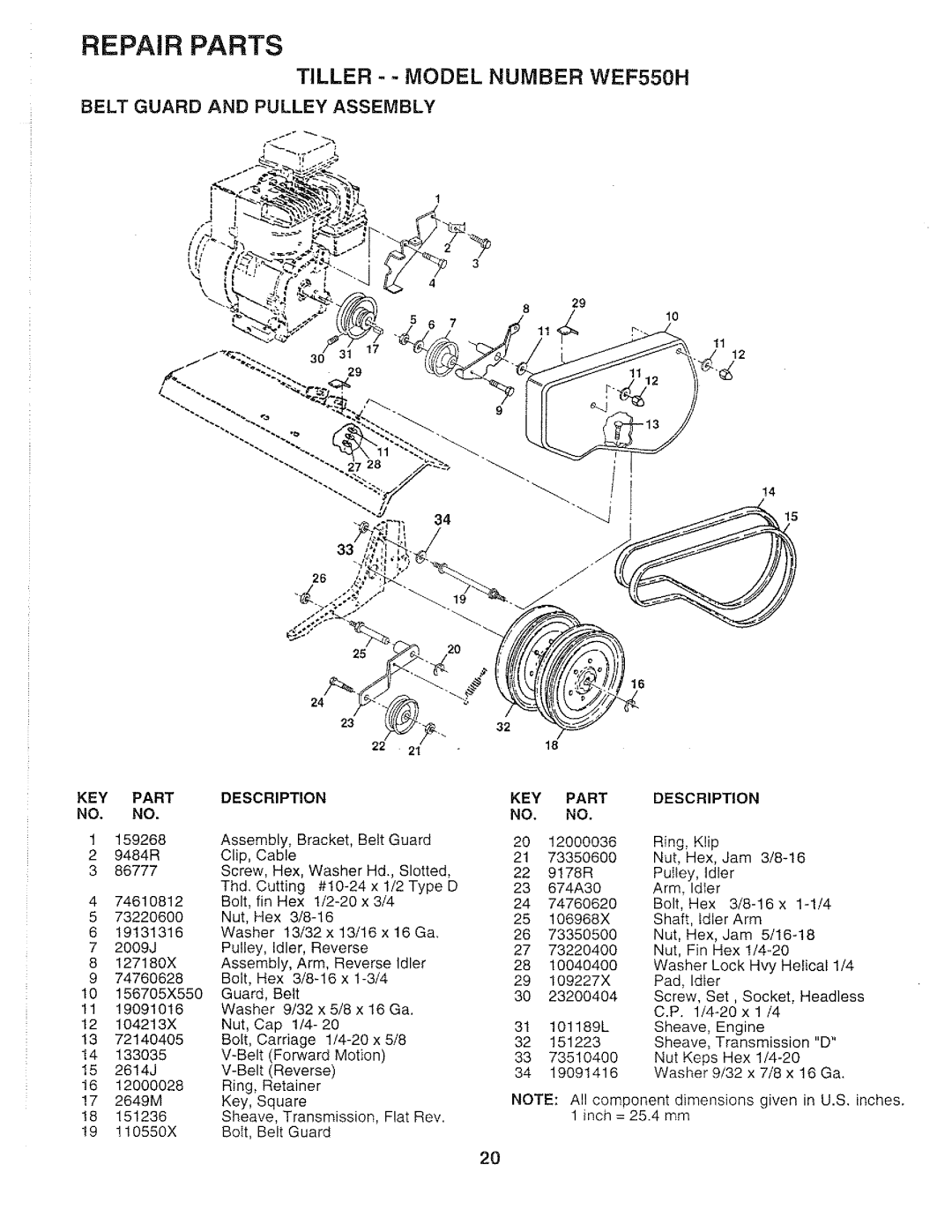 Weed Eater WEF550H, 161459 manual 