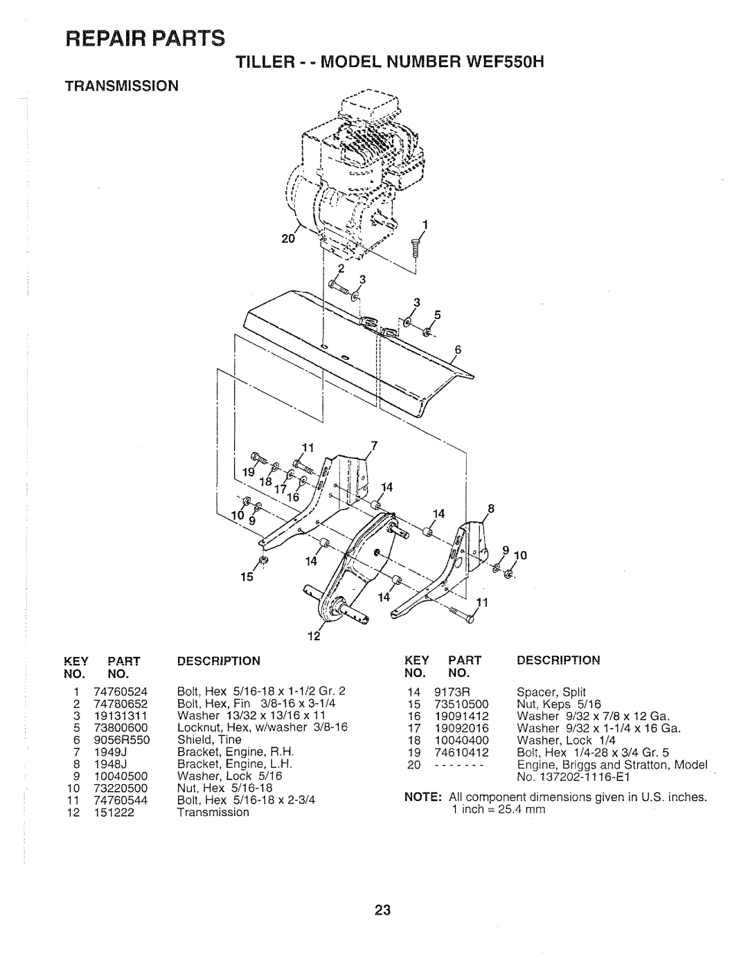 Weed Eater 161459, WEF550H manual 