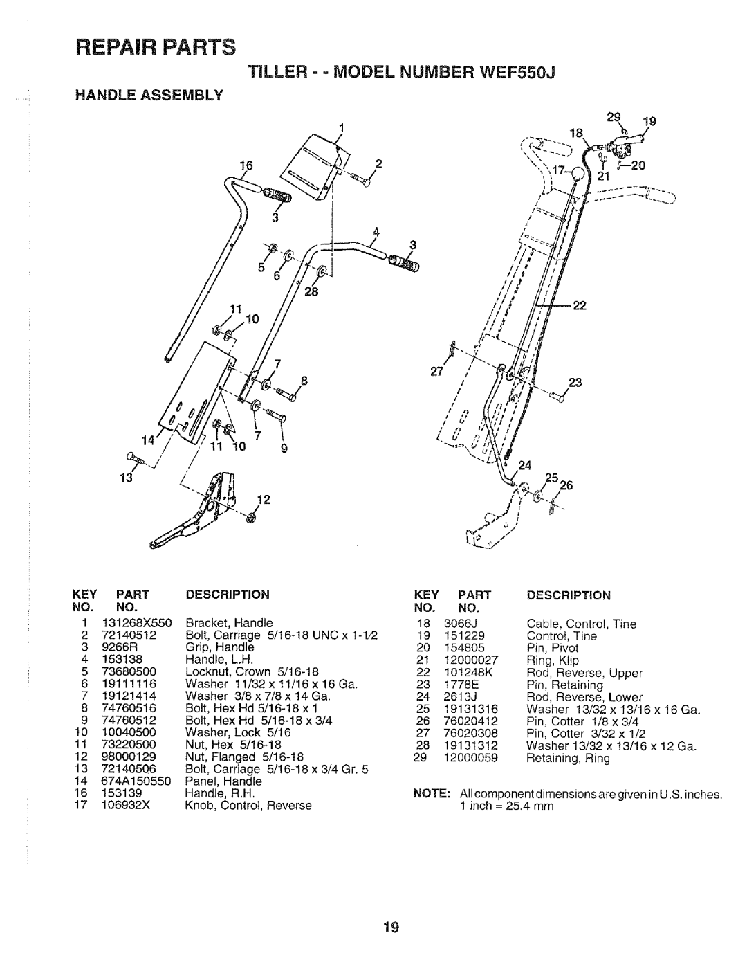 Weed Eater 162893, WEF550J manual 