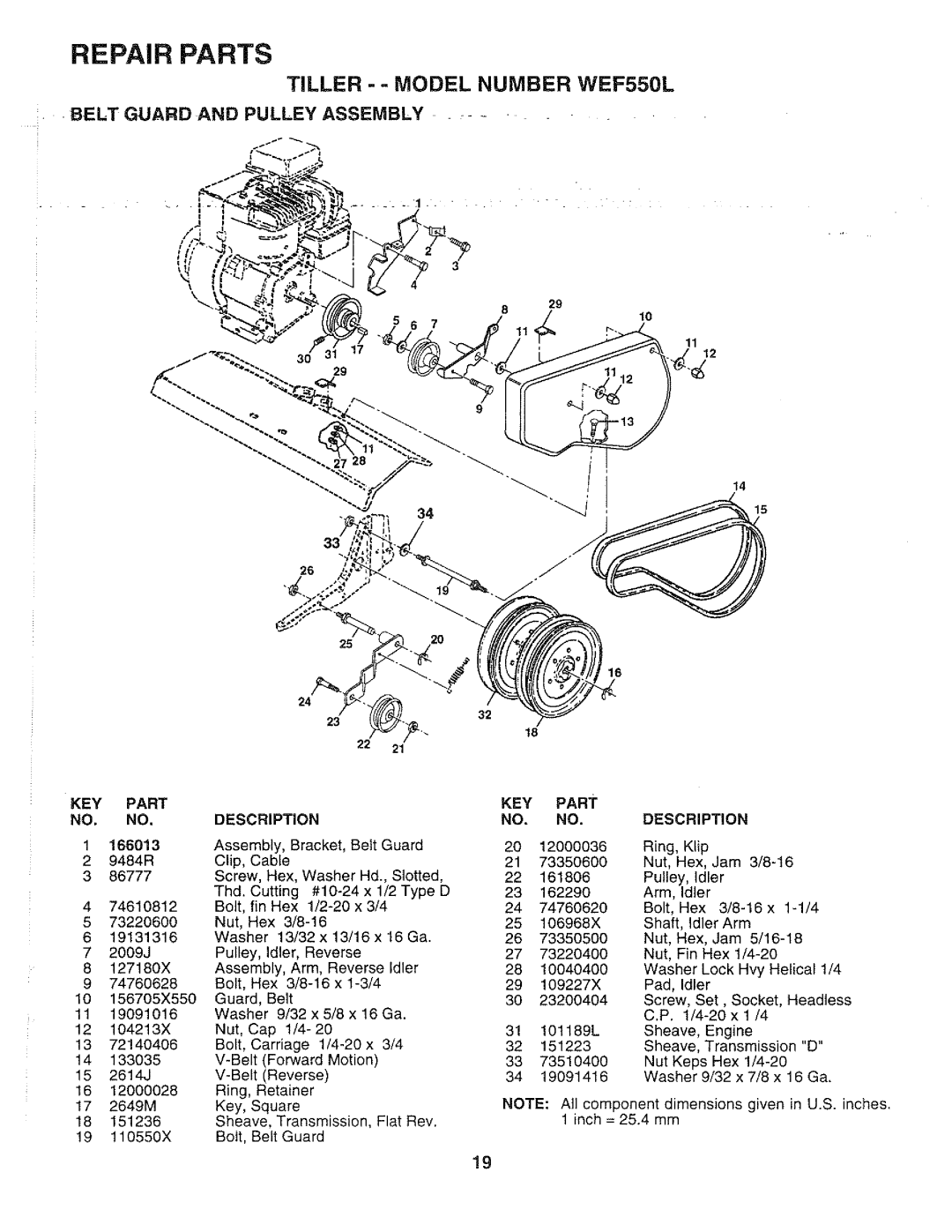 Weed Eater 168132, WEF550L manual 