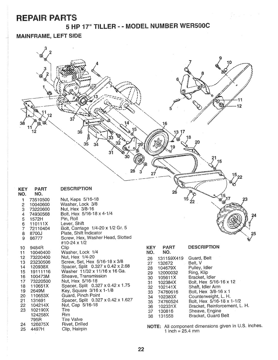 Weed Eater 143753, WER500C, 010394 manual 