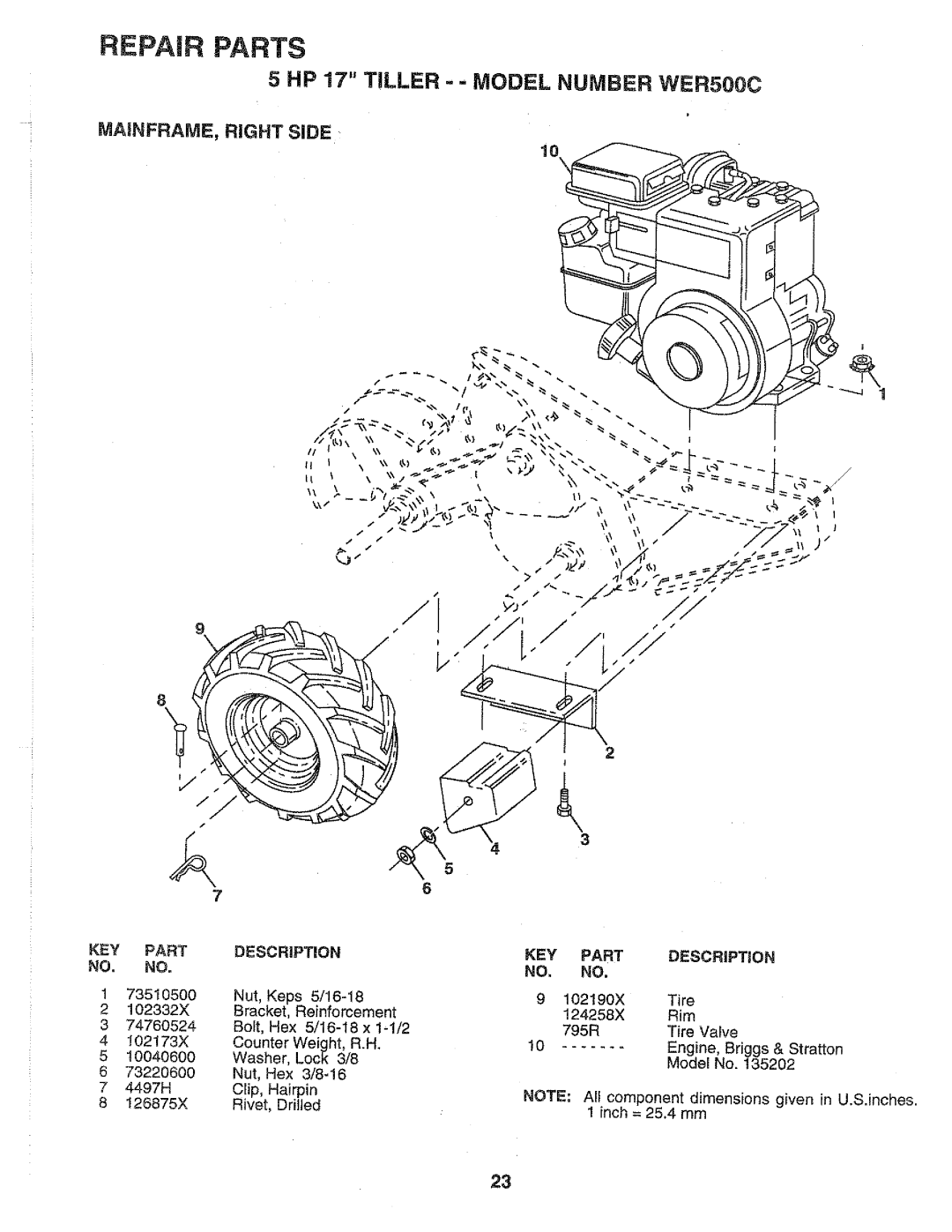 Weed Eater 010394, WER500C, 143753 manual 