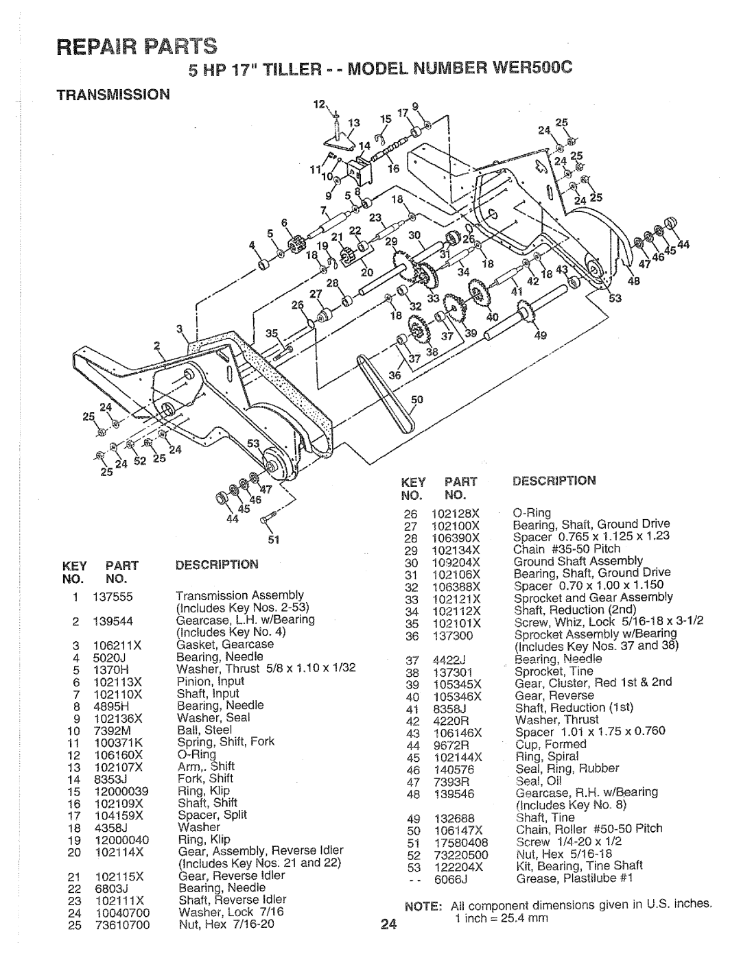 Weed Eater WER500C, 143753, 010394 manual 