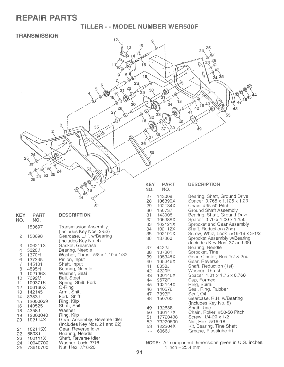 Weed Eater WER500F, 151329 manual 