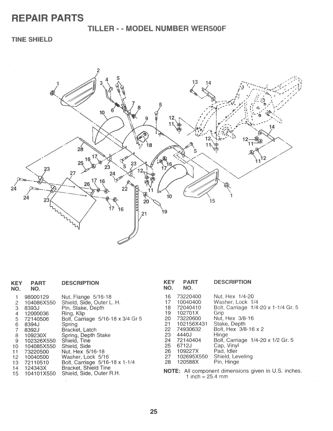 Weed Eater 151329, WER500F manual 