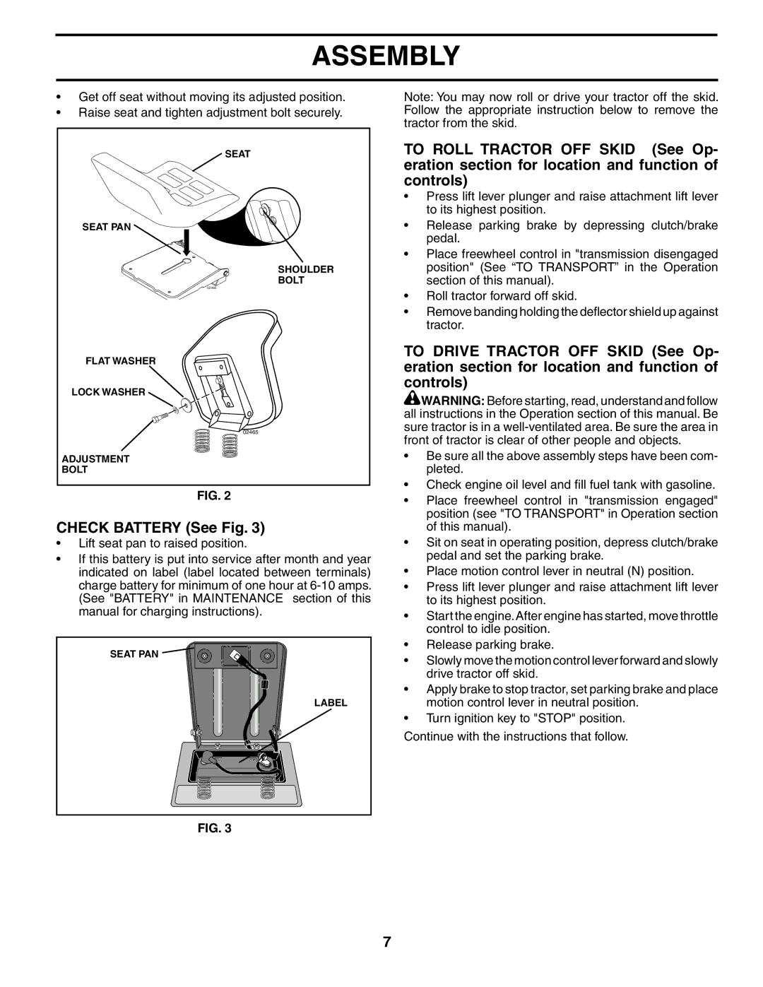 Weed Eater WET17H42STA manual Check Battery See Fig 