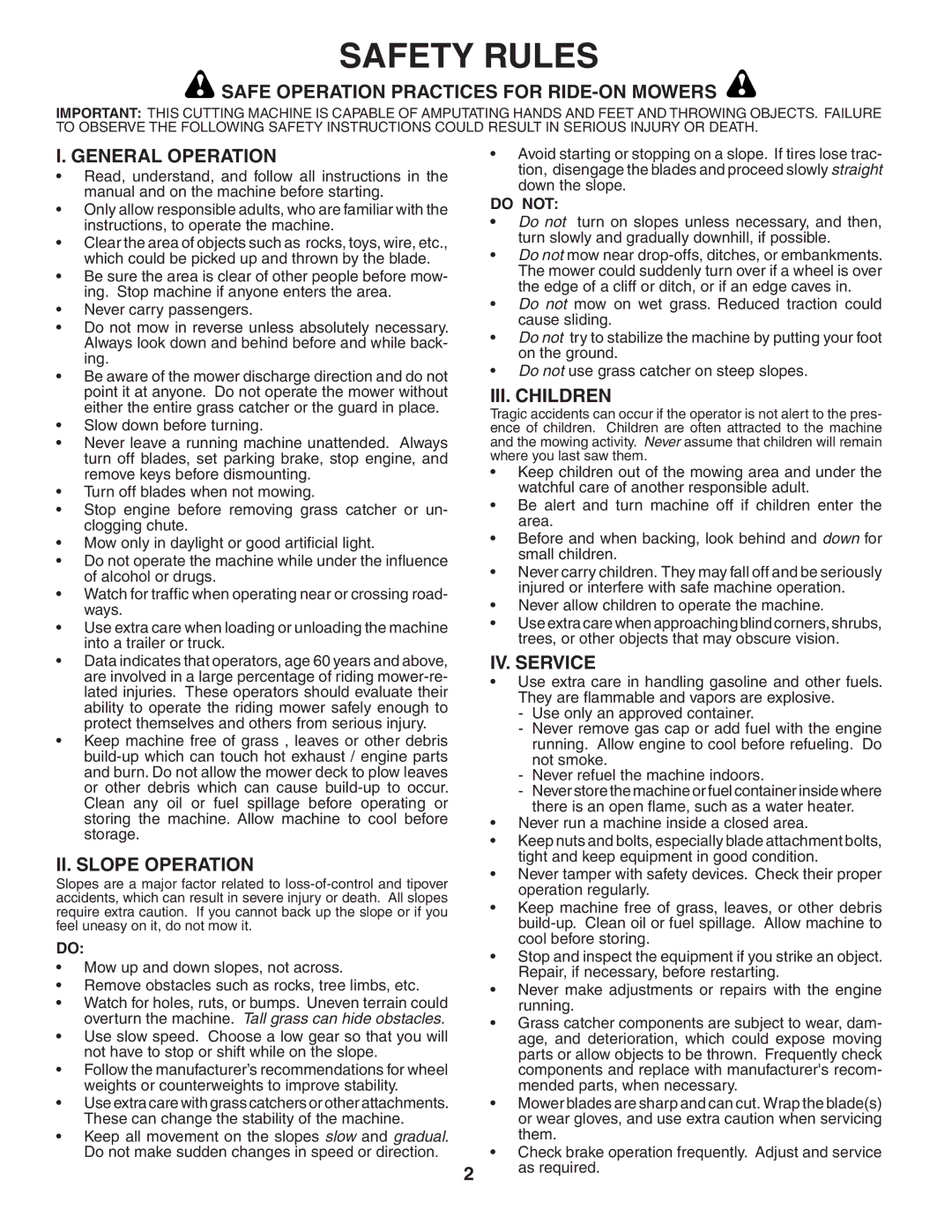 Weed Eater WET2242STD manual Safety Rules 