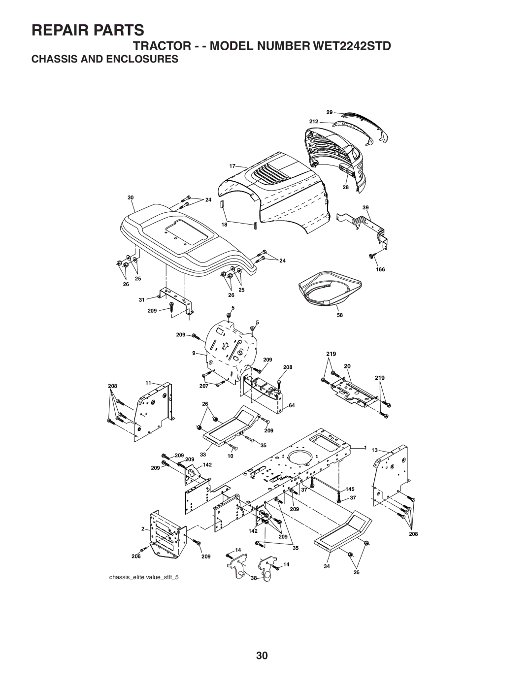 Weed Eater WET2242STD manual Chassis and Enclosures 