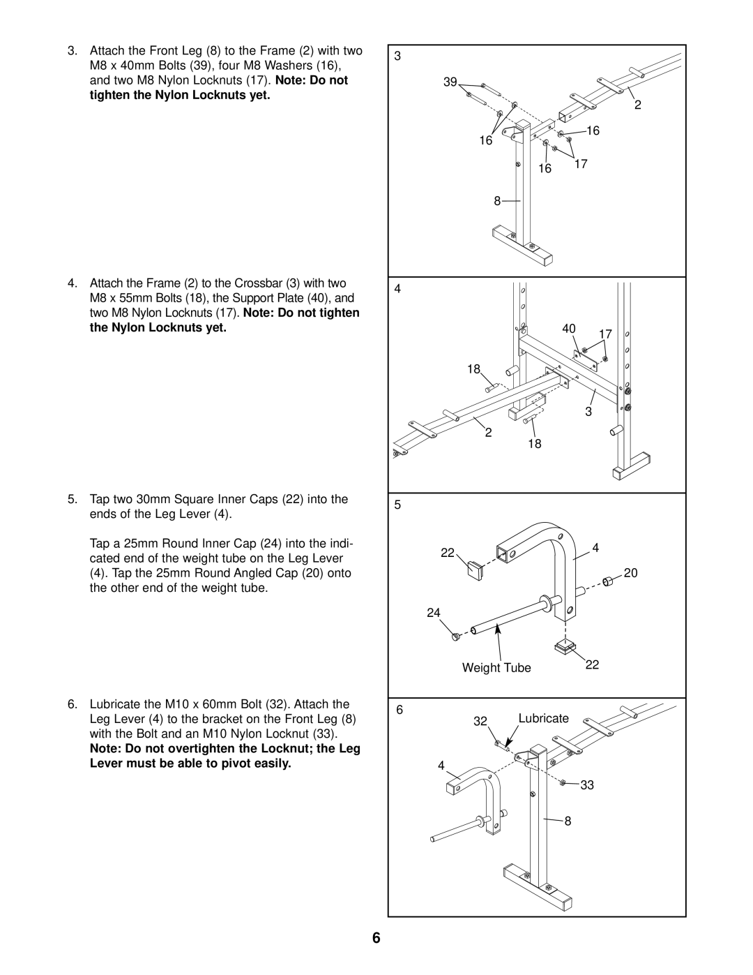 Weider 140 user manual 