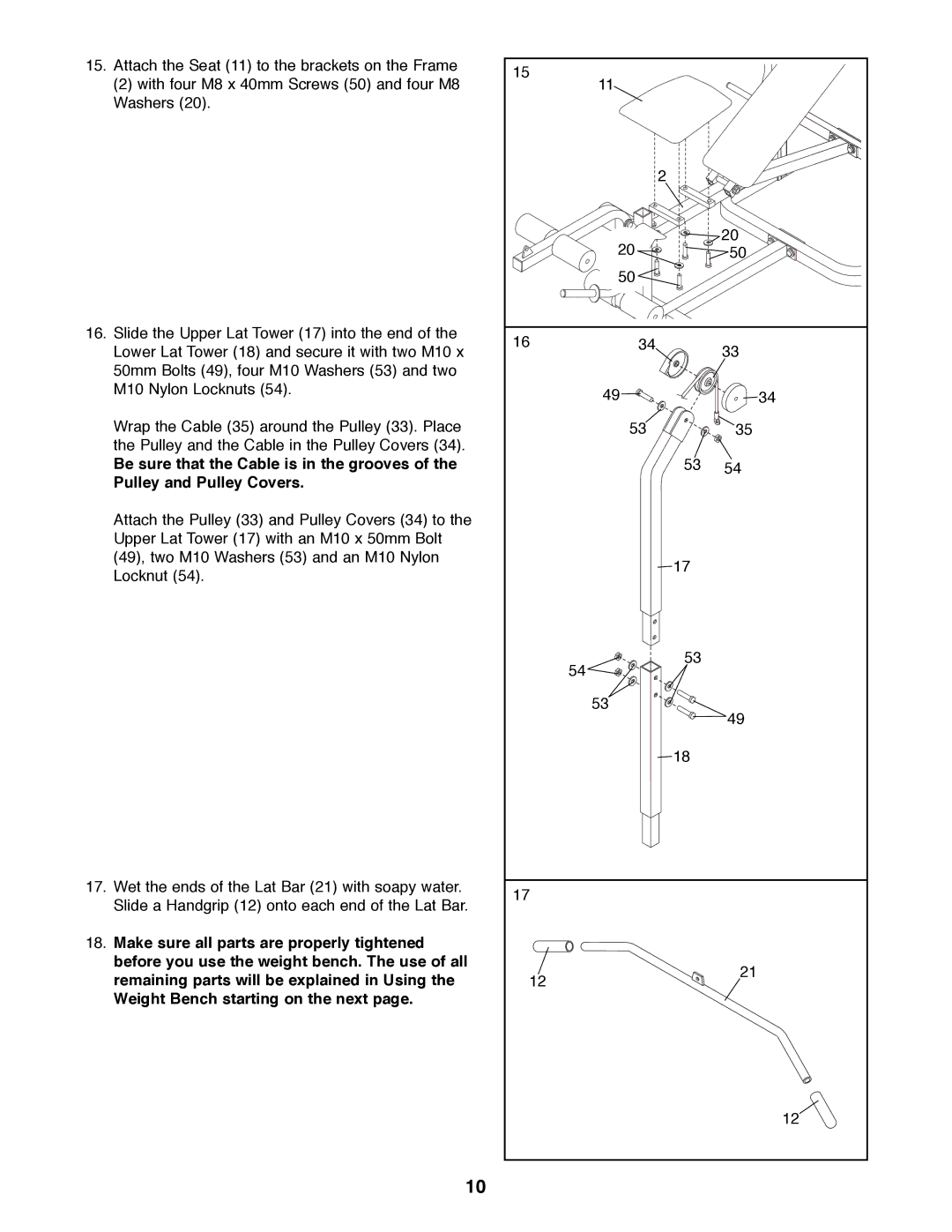 Weider 148 manual 