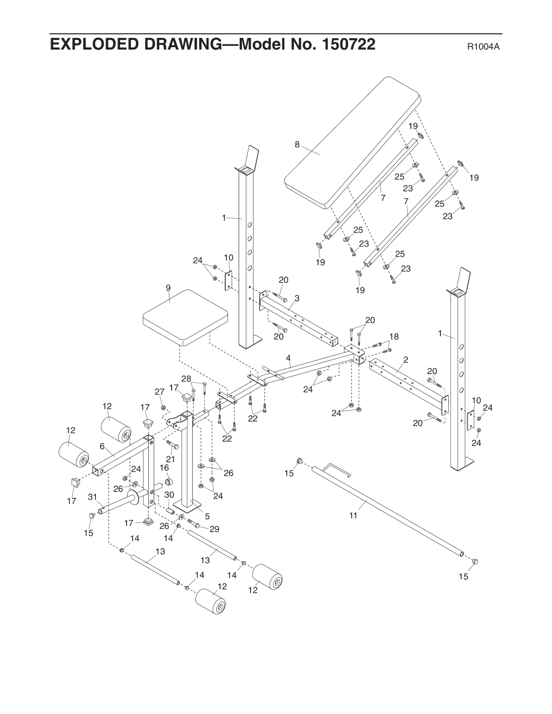 Weider 150722 user manual R1004A 