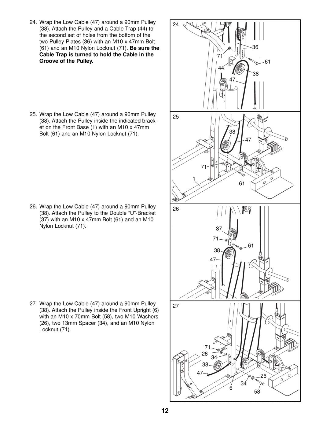 Weider 15CT user manual 