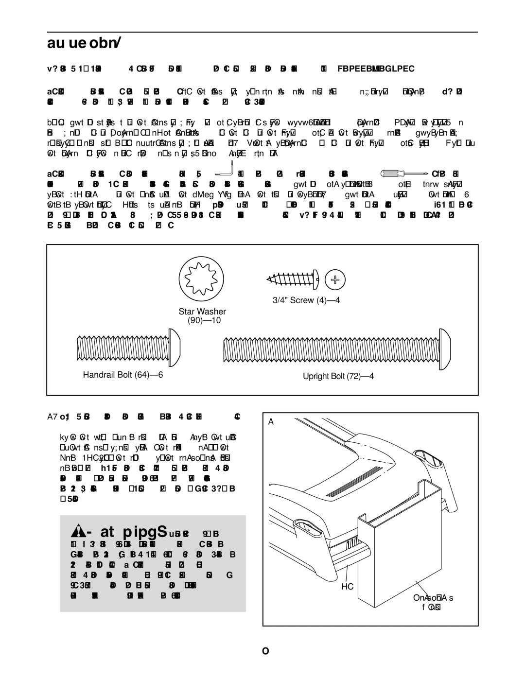 Weider 160xtb user manual Assembly 