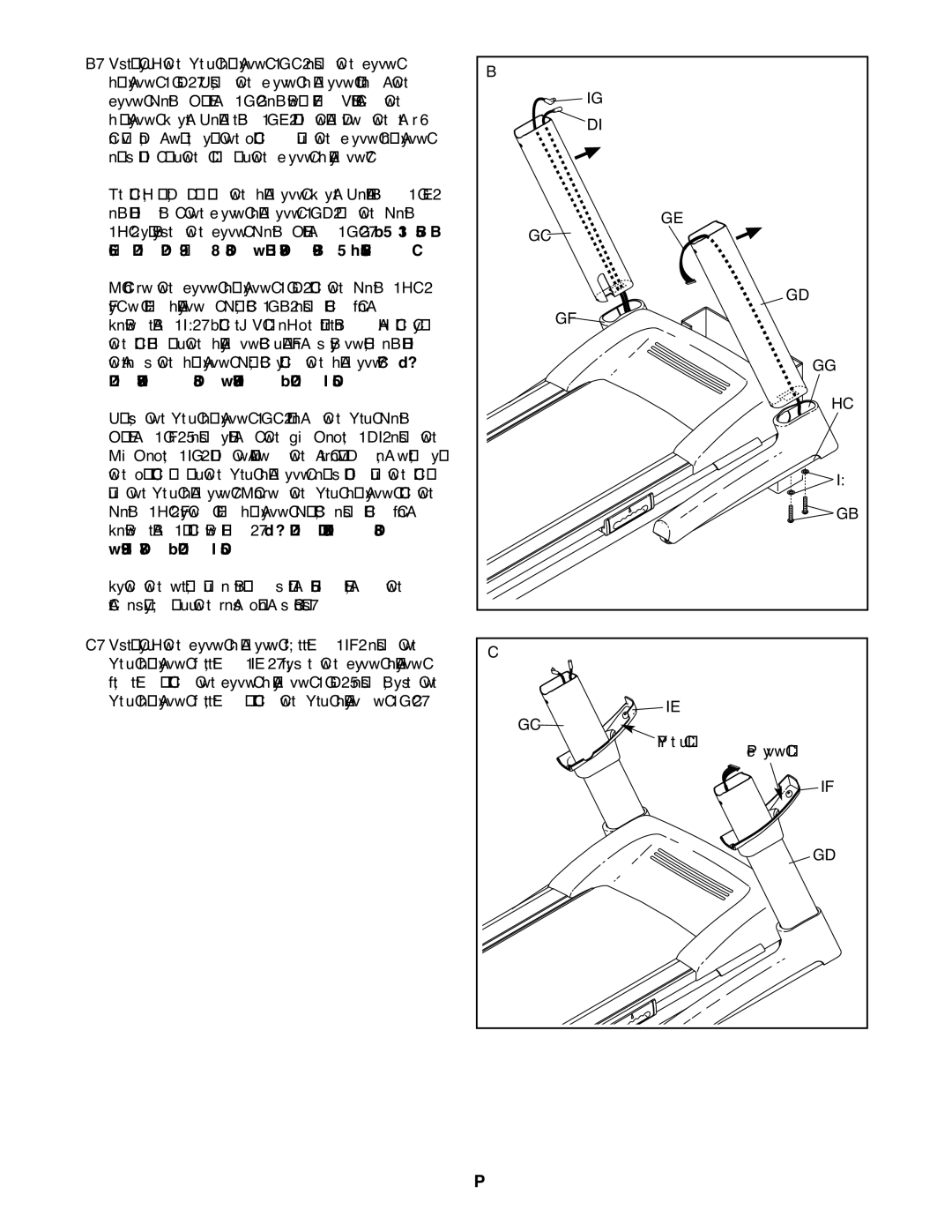 Weider 160xtb user manual Ful not to pinch the Upright Wire Harness, Not tighten the Upright Bolts yet 