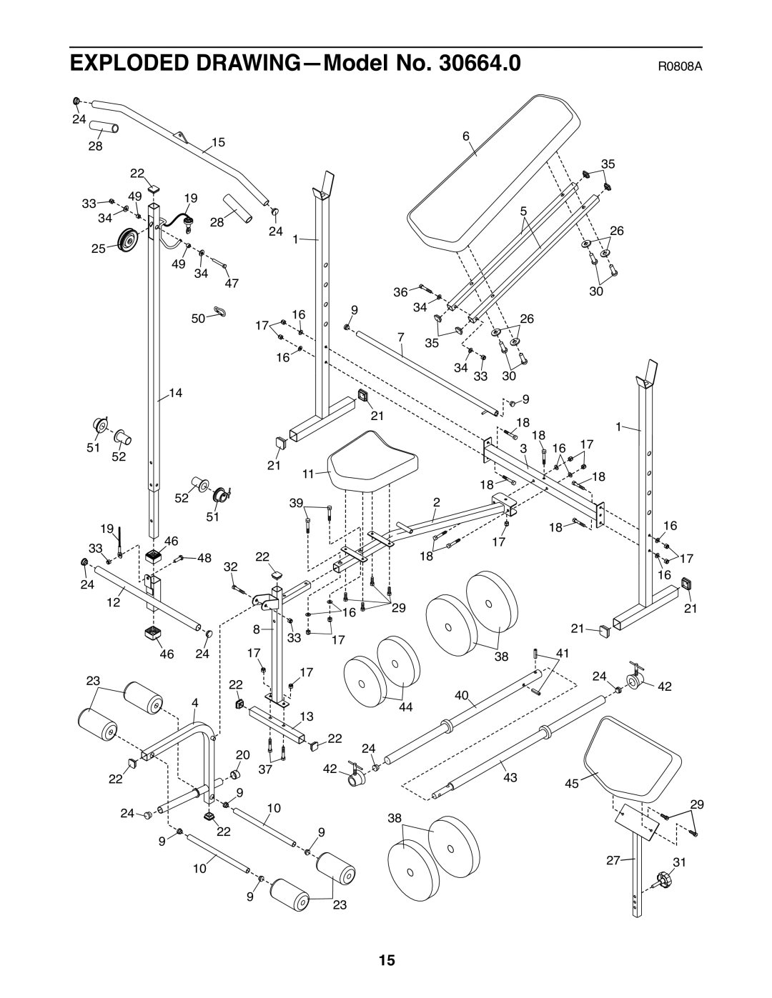 Weider 30664.0 user manual R0808A 