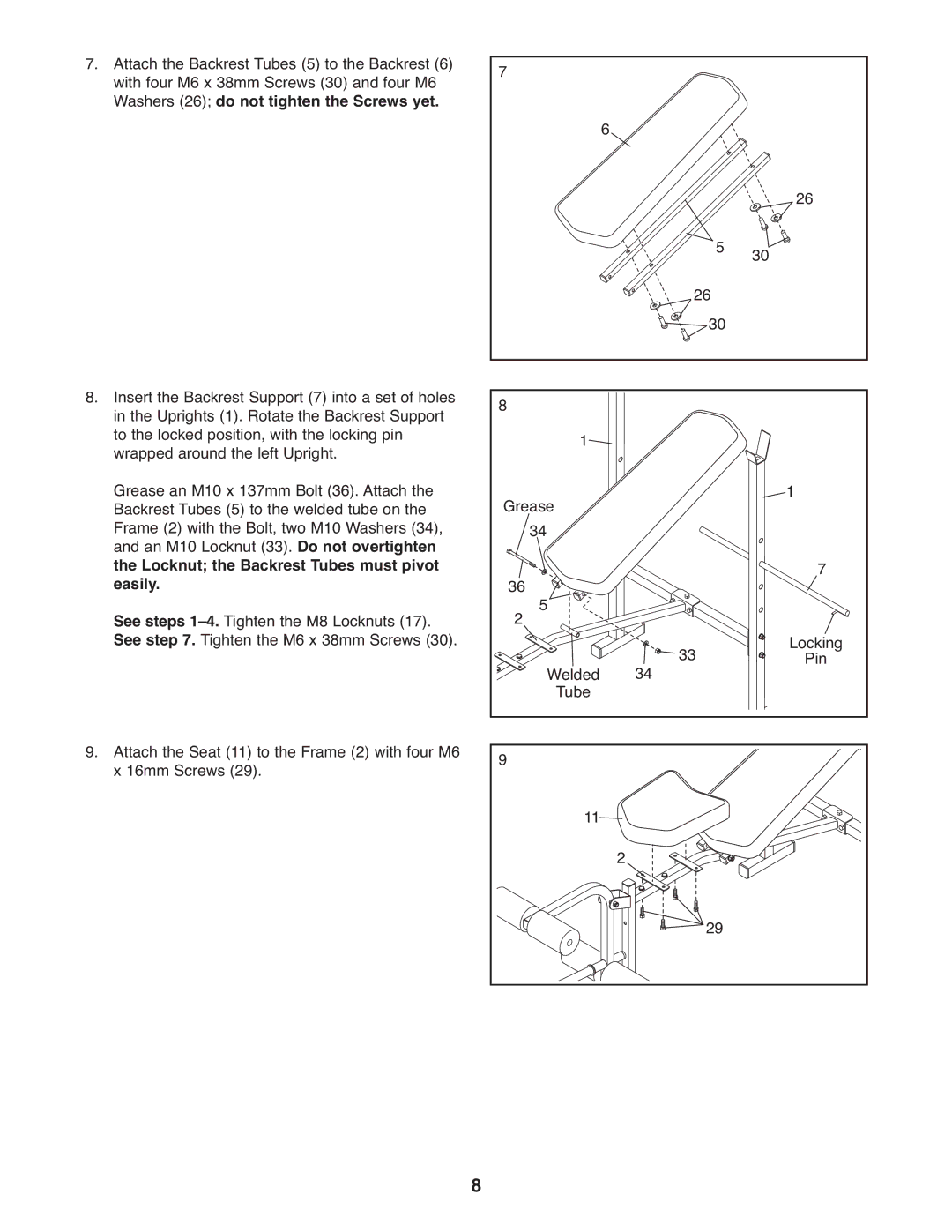 Weider 30664.0 user manual 