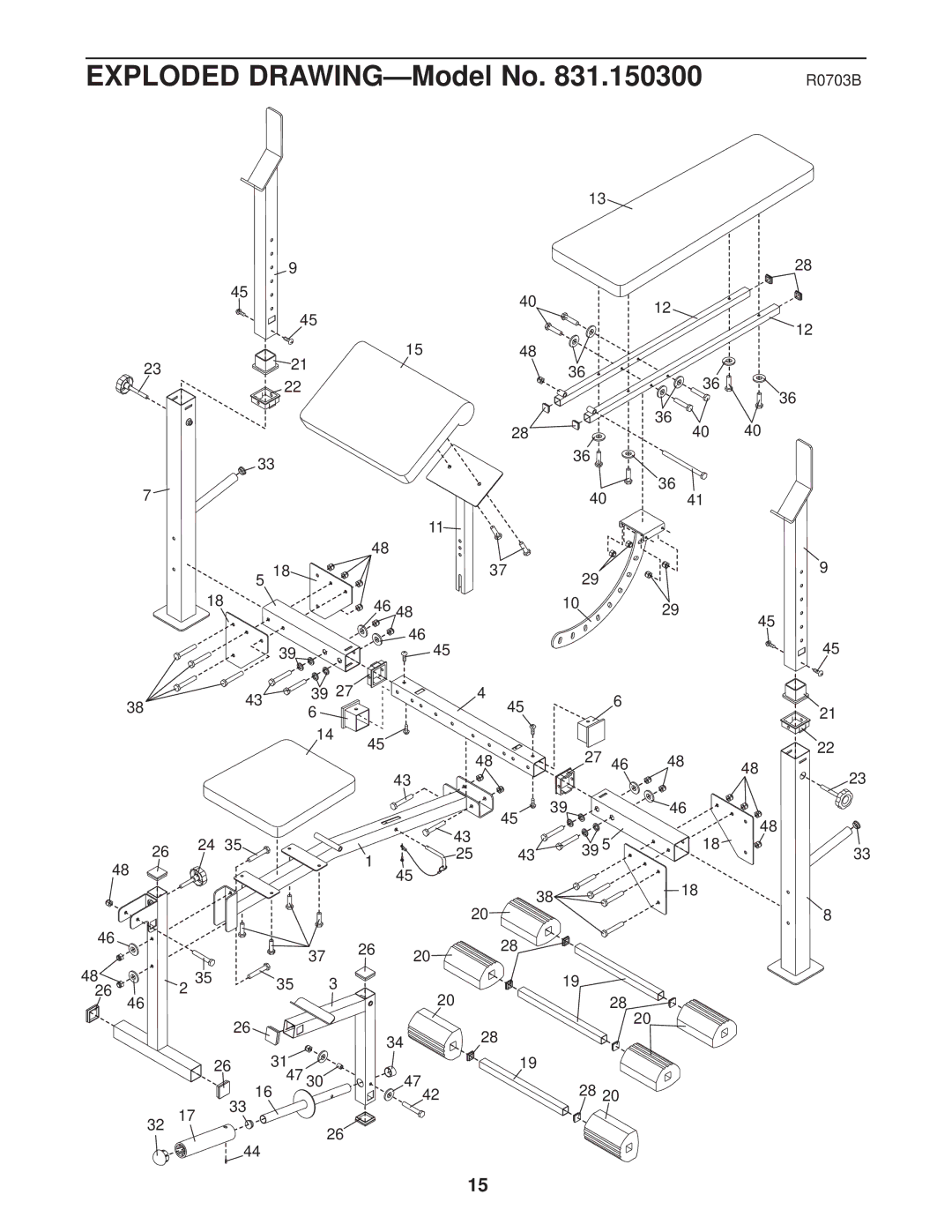 Weider 831.150300 user manual R0703B 