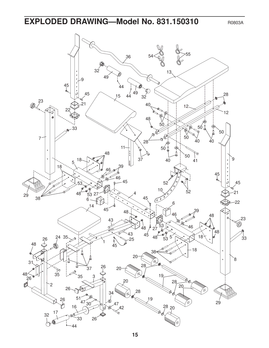 Weider 831.150310 user manual R0803A 