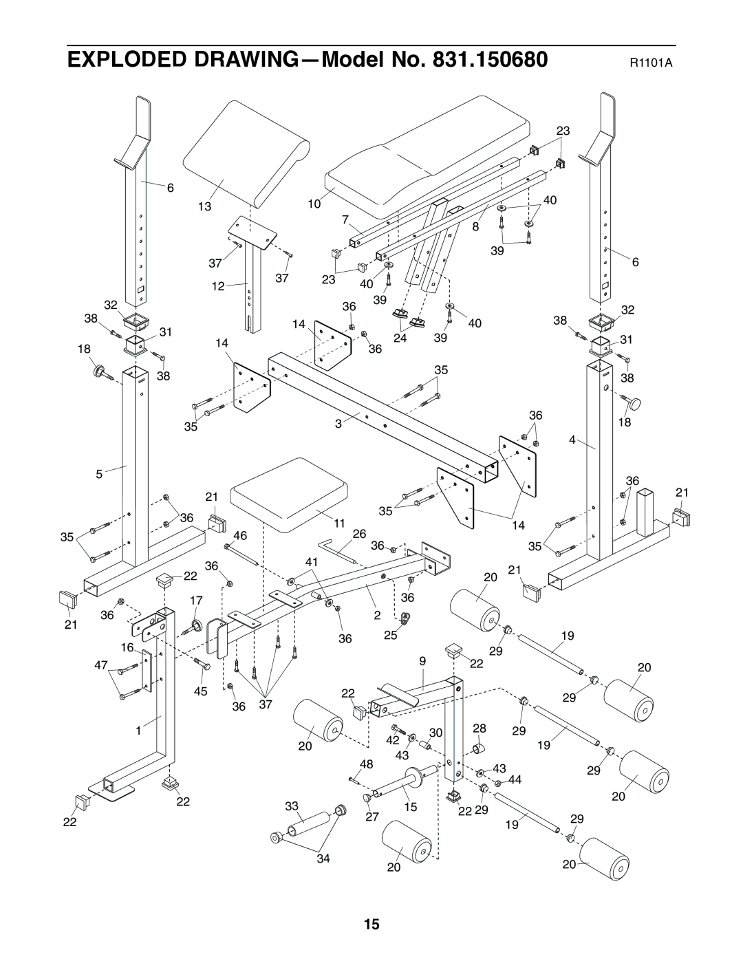 Weider 831.150680 user manual R1101A 