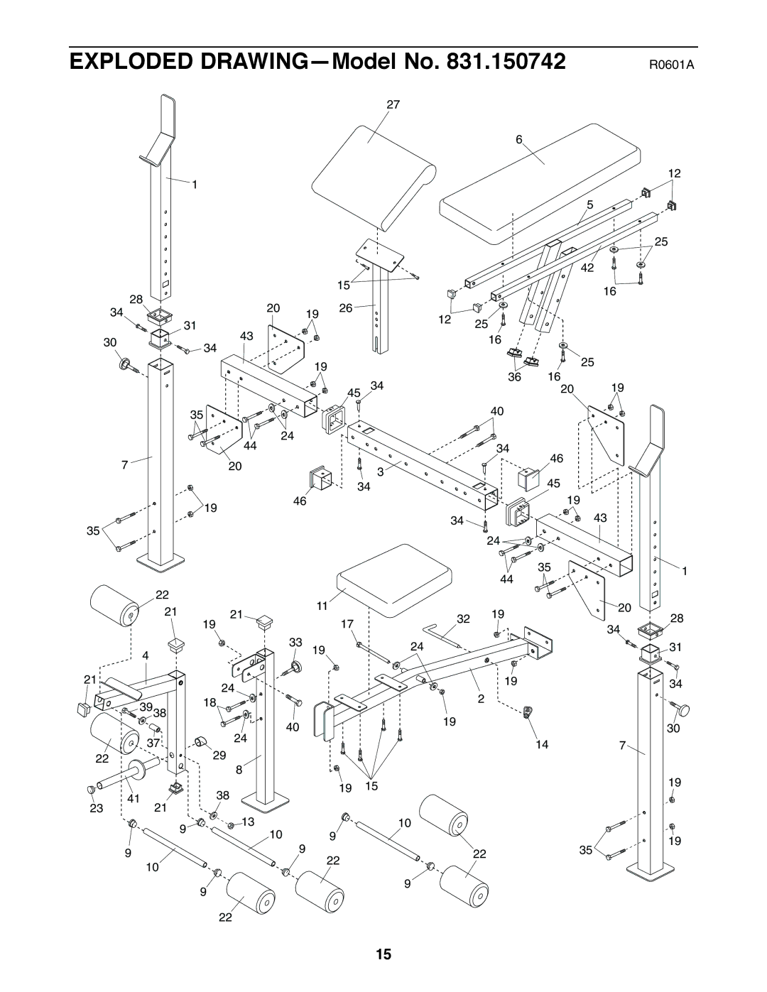 Weider 831.150742 user manual R0601A 