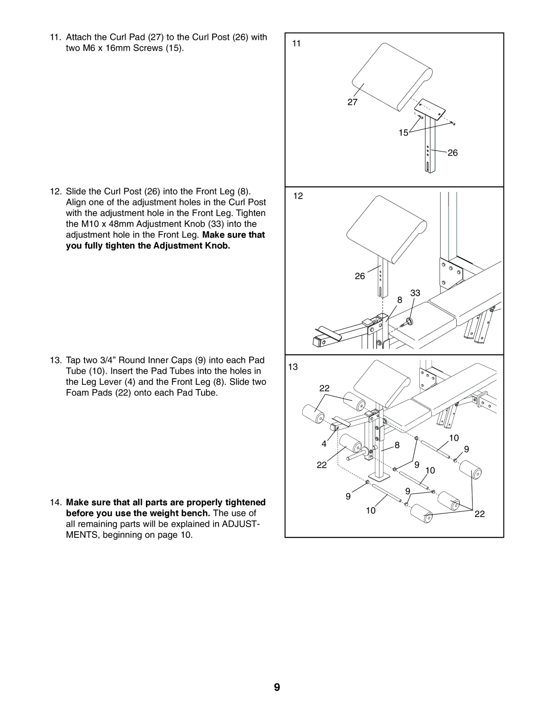 Weider 831.150742 user manual 