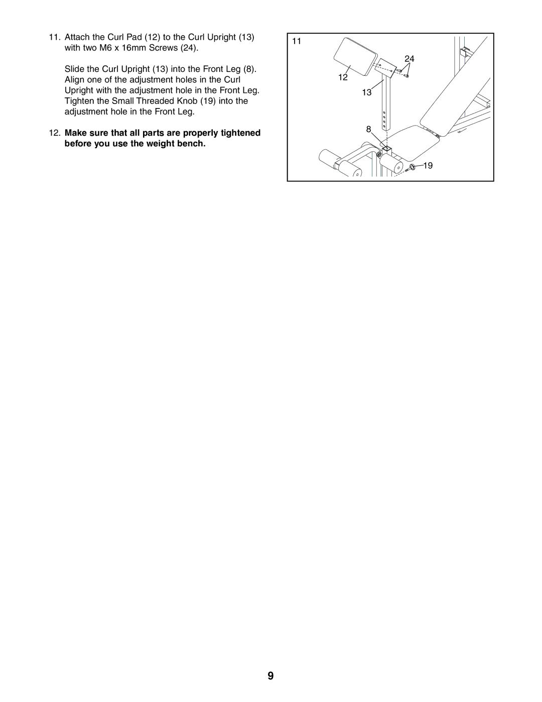 Weider 831.150850 user manual 