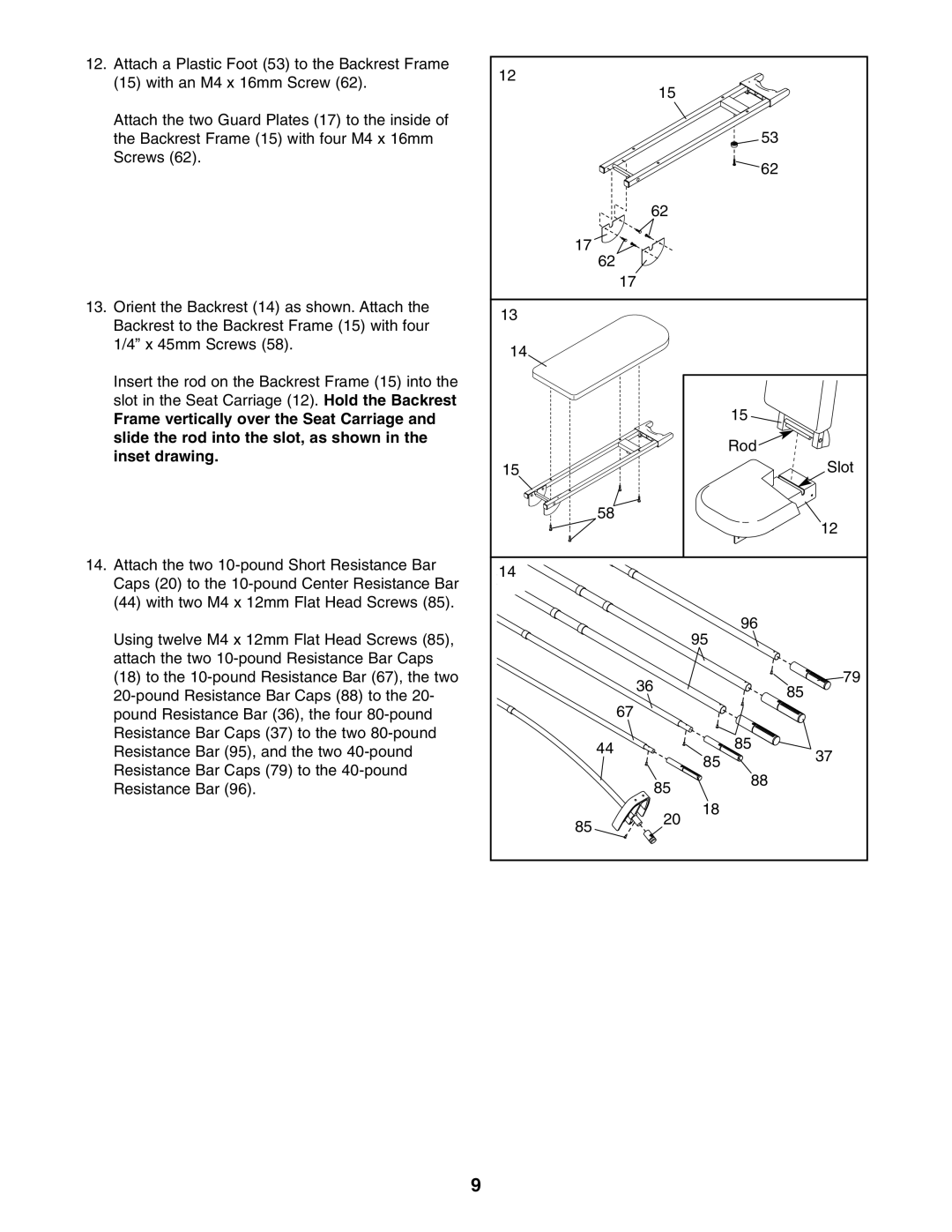 Weider 831.153921 user manual 