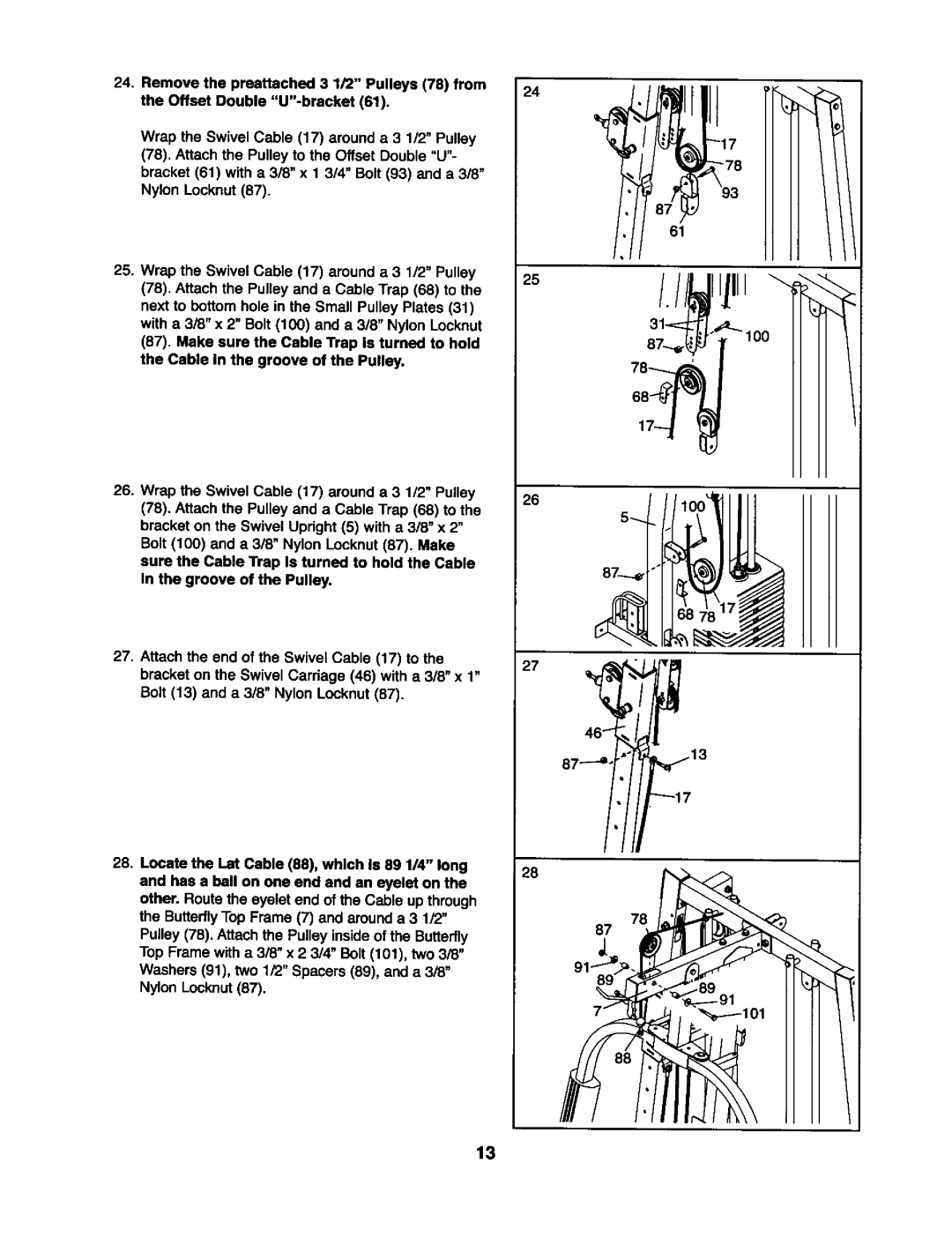 Weider 831.15393 user manual 87 r13 