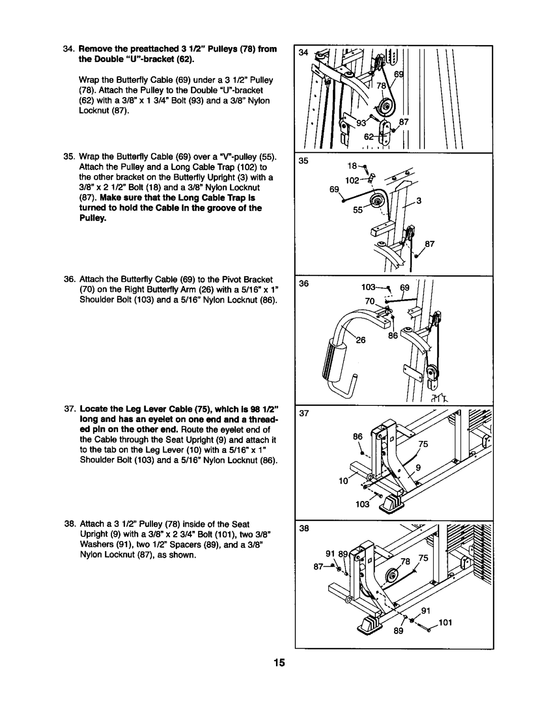 Weider 831.15393 user manual 101 