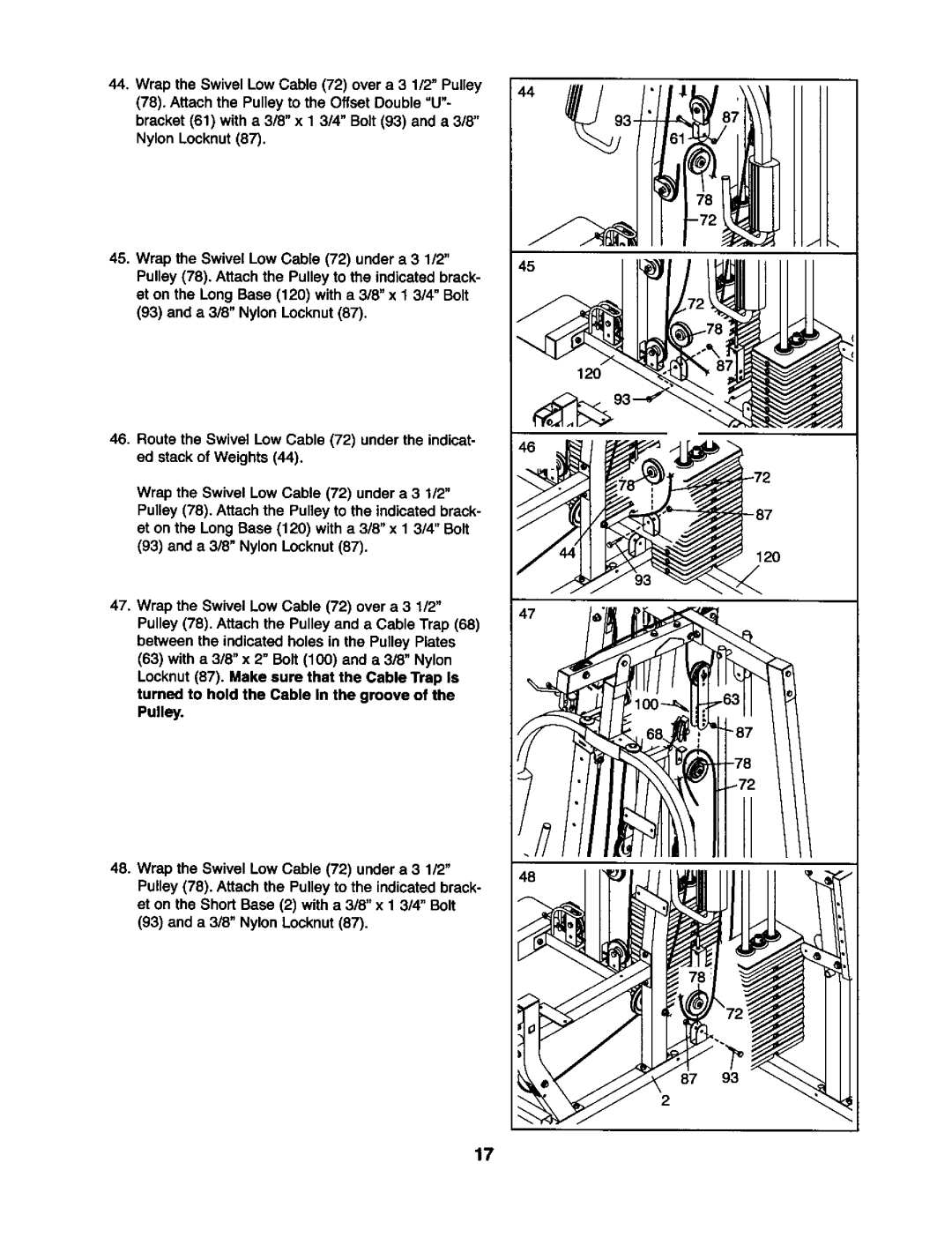 Weider 831.15393 user manual 