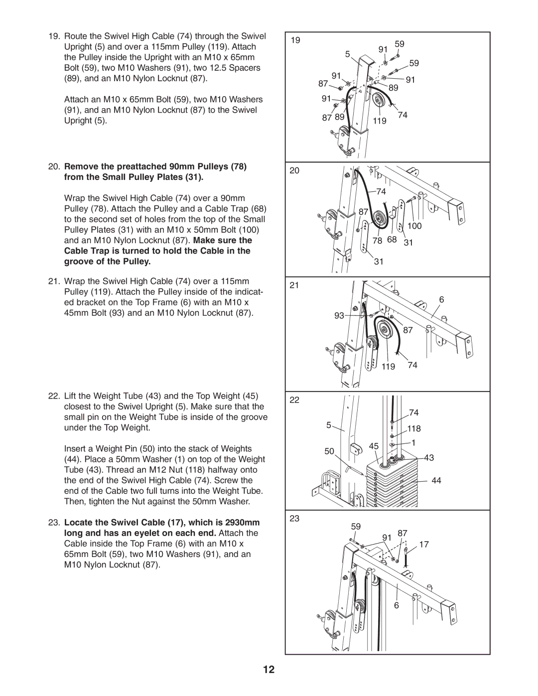 Weider 831.153932 user manual 119 100 118 