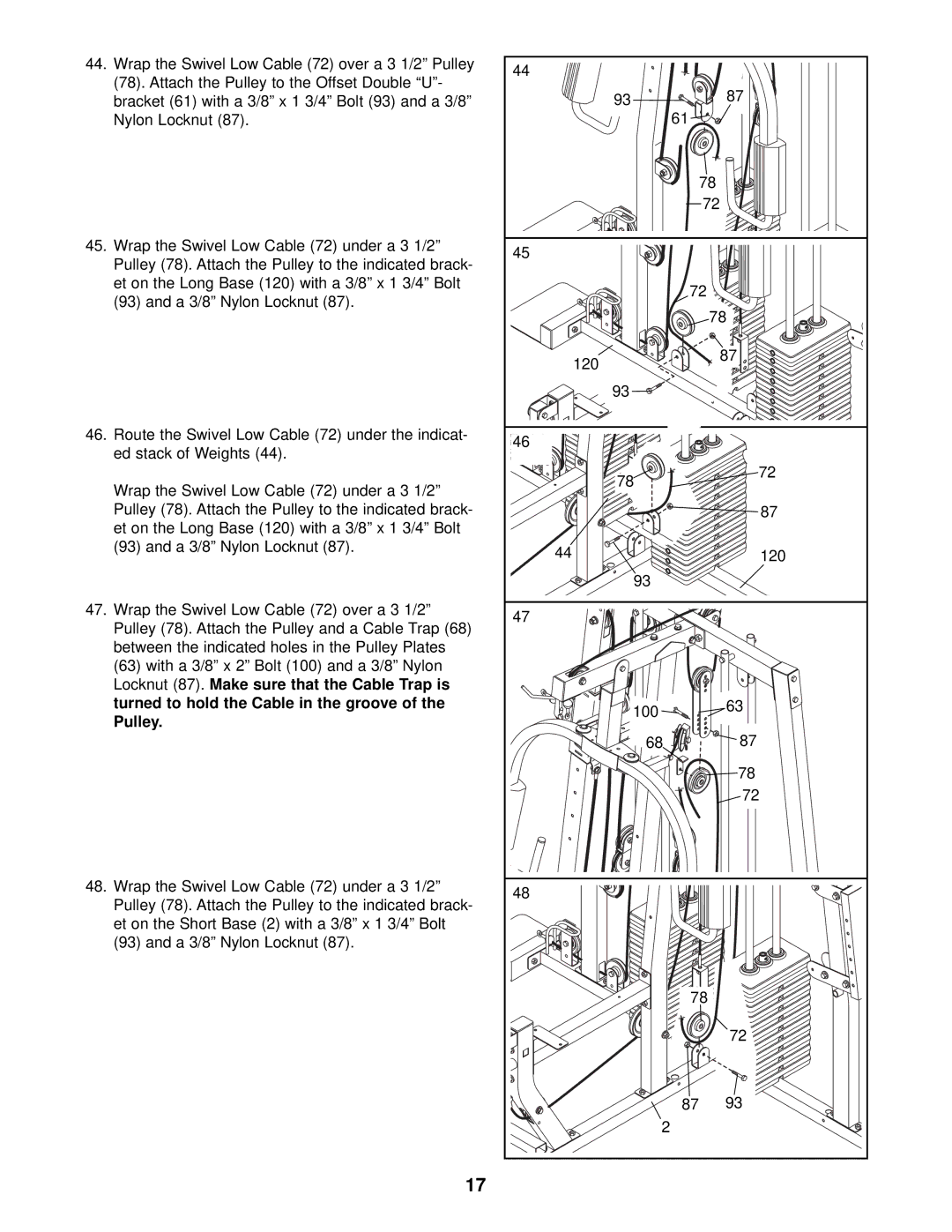 Weider 831.153933 user manual 