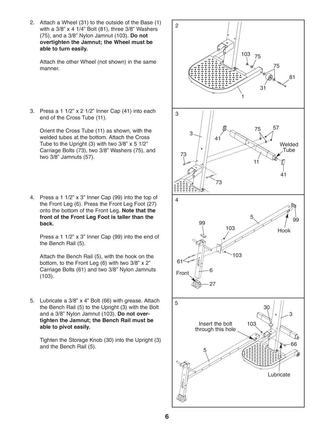 Weider 831.15395.0 user manual 