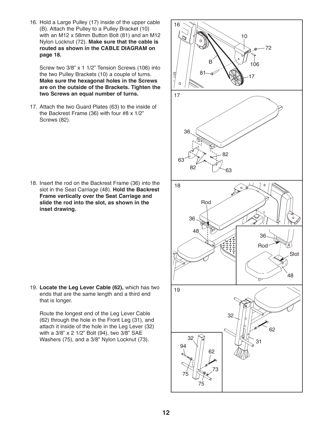 Weider 831.153991 user manual 