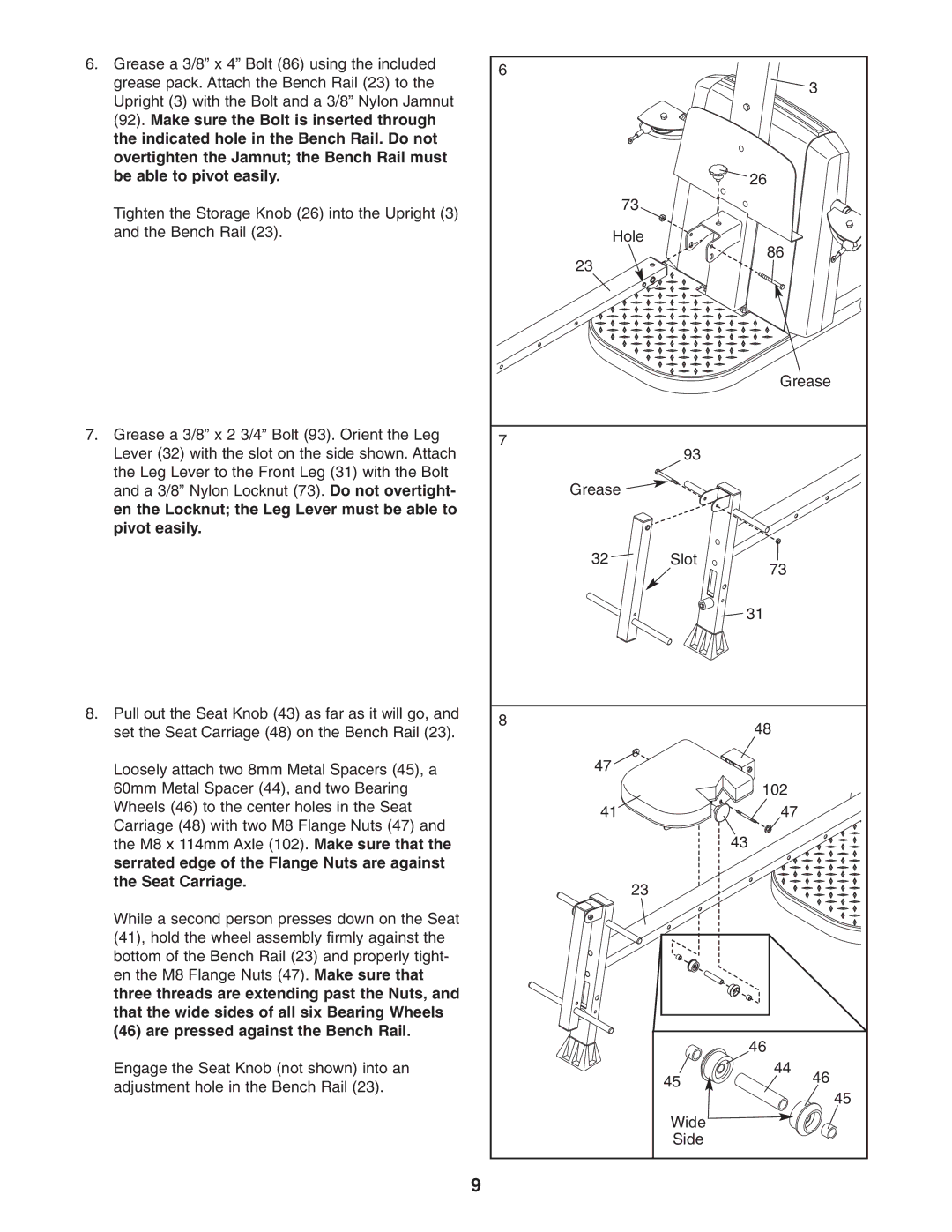 Weider 831.153991 user manual 