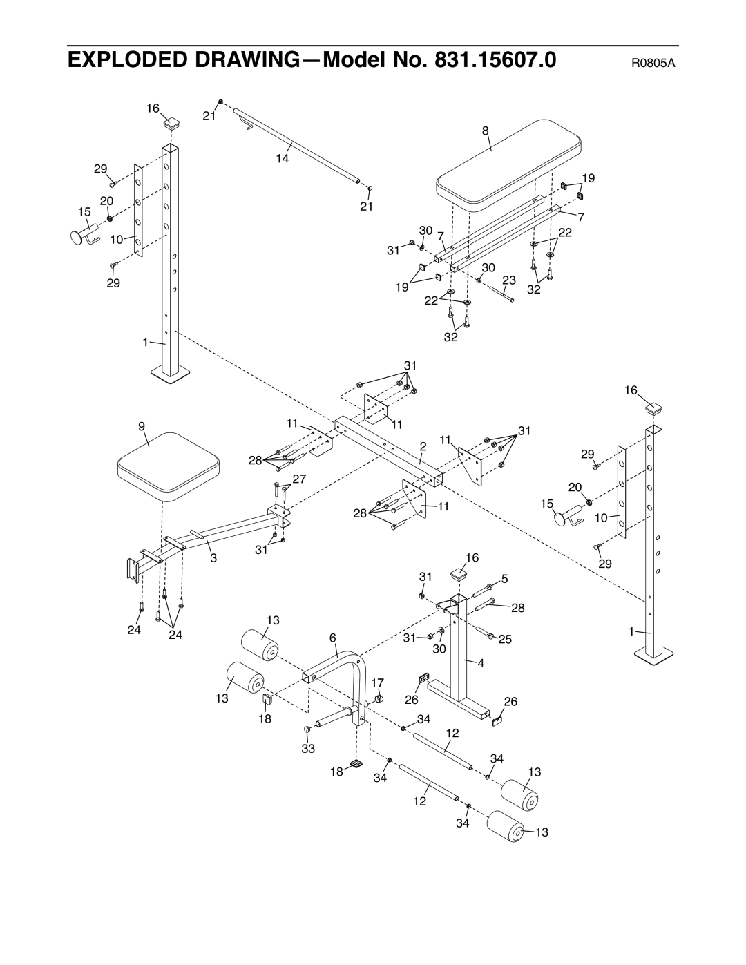 Weider 831.15607.0 user manual R0805A 