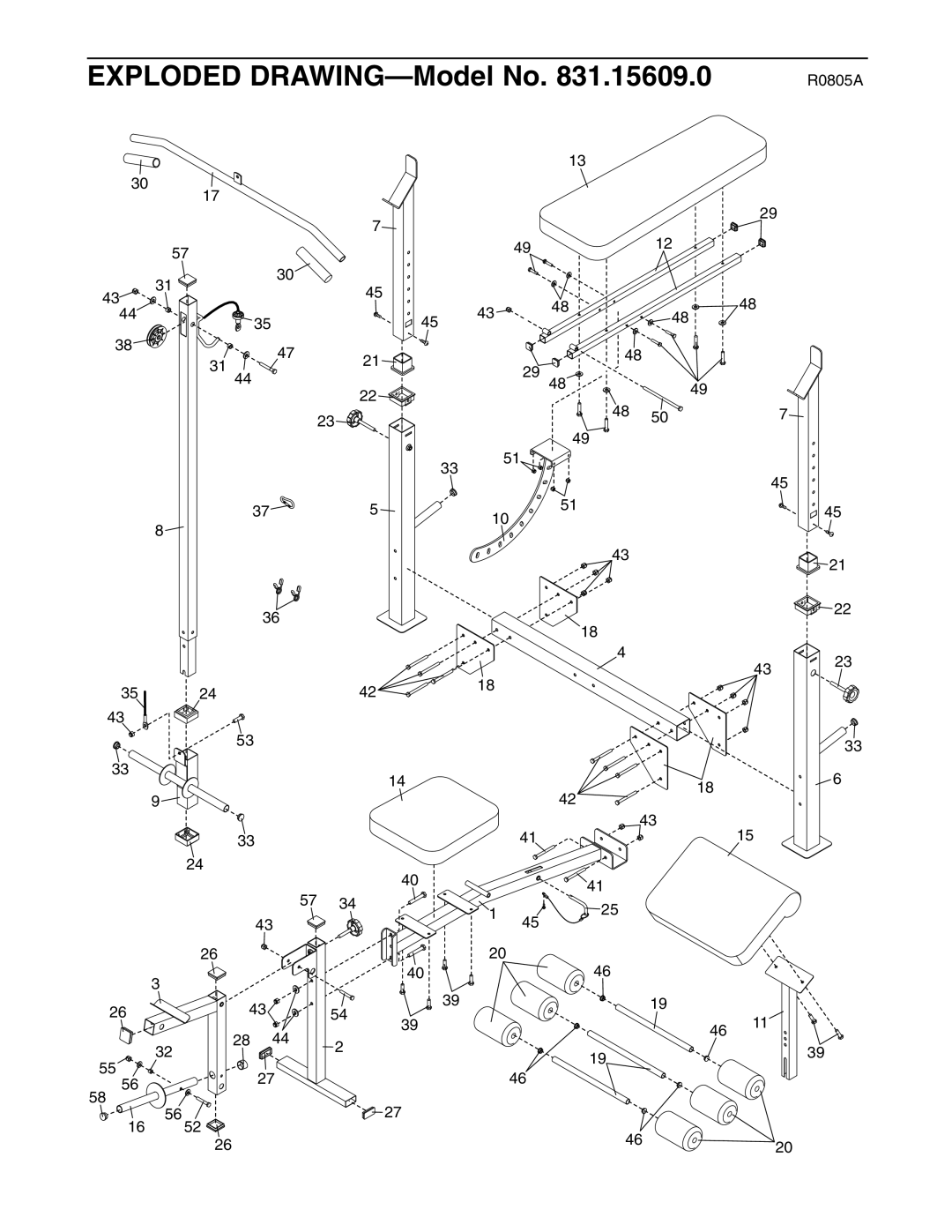 Weider 831.15609.0 user manual R0805A 