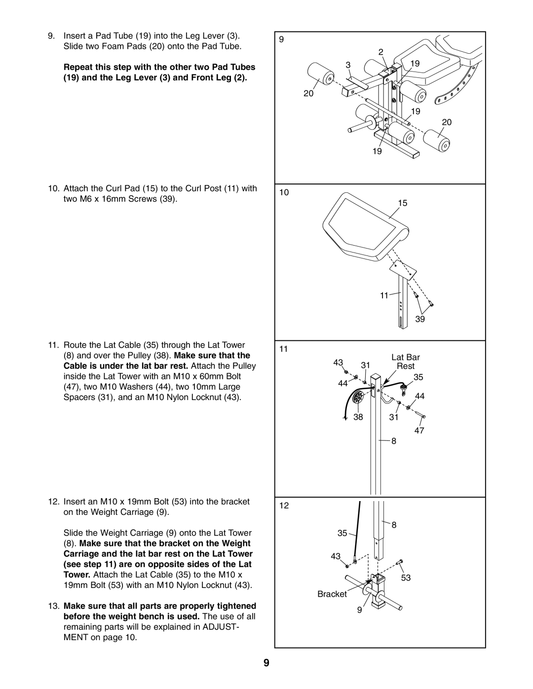 Weider 831.15711.0 user manual Rest 