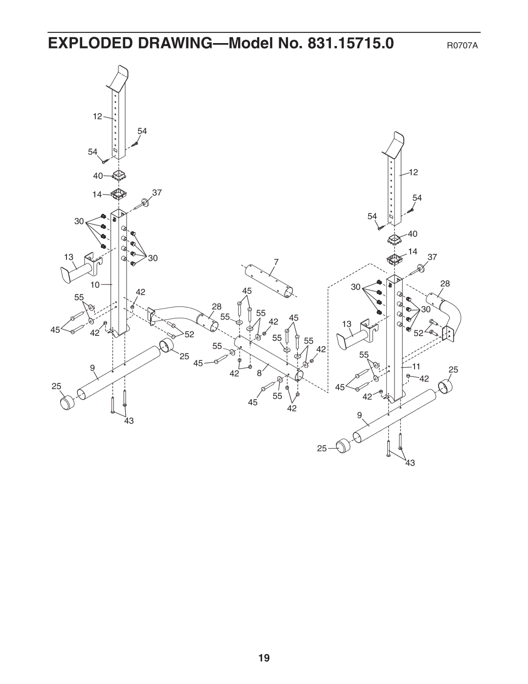 Weider 831.15715.0 user manual R0707A 