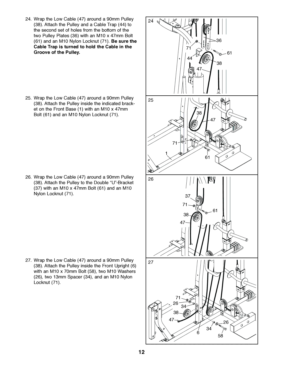 Weider 831.159010 user manual 