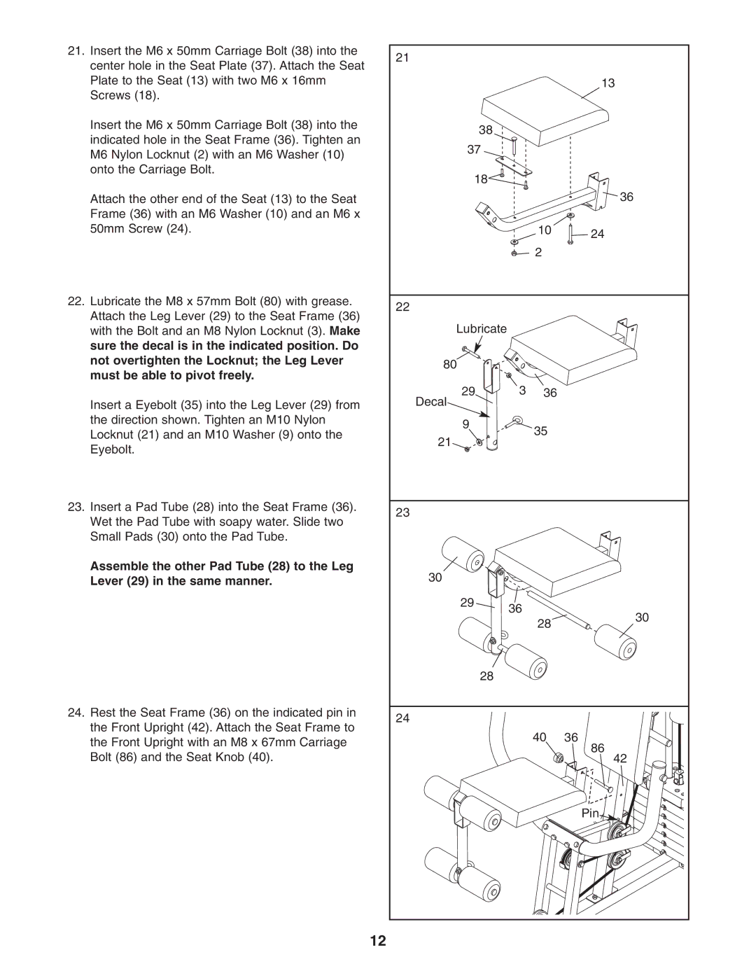 Weider 831.159301 user manual 