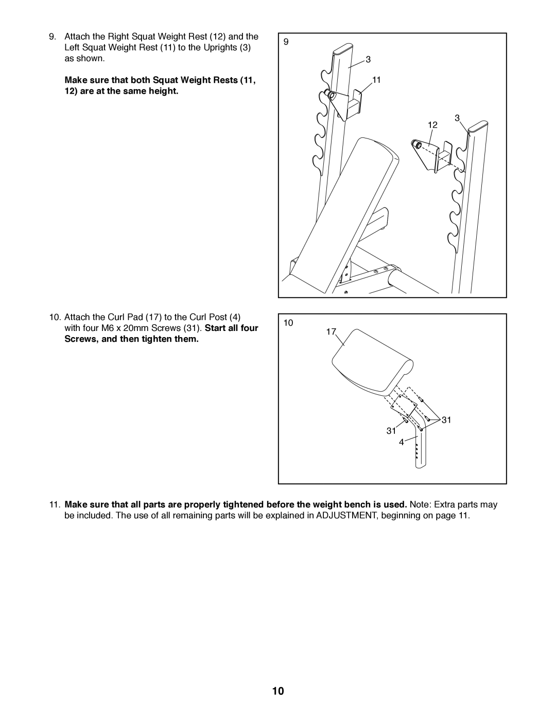 Weider 831.15948.0 manual 