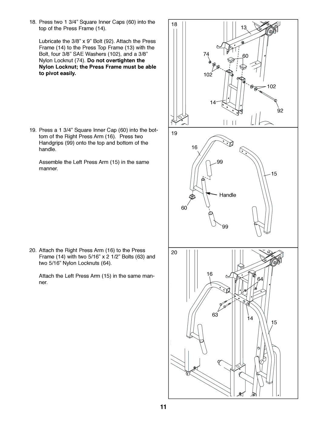 Weider 831.159530 user manual 