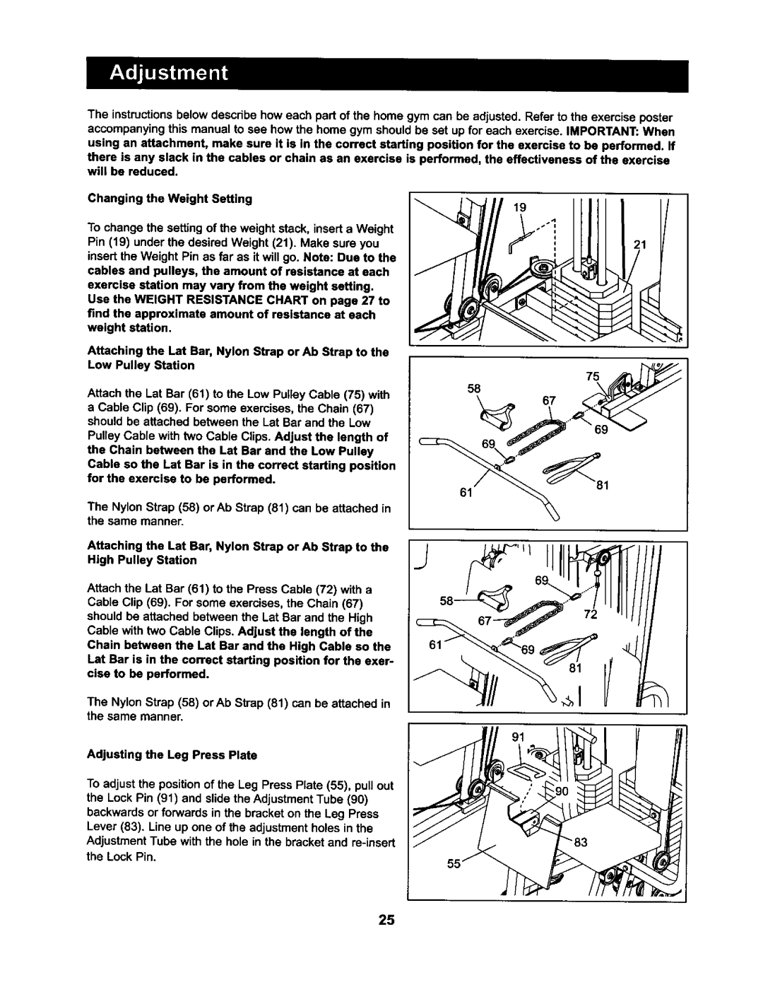 Weider 831.15973 user manual 