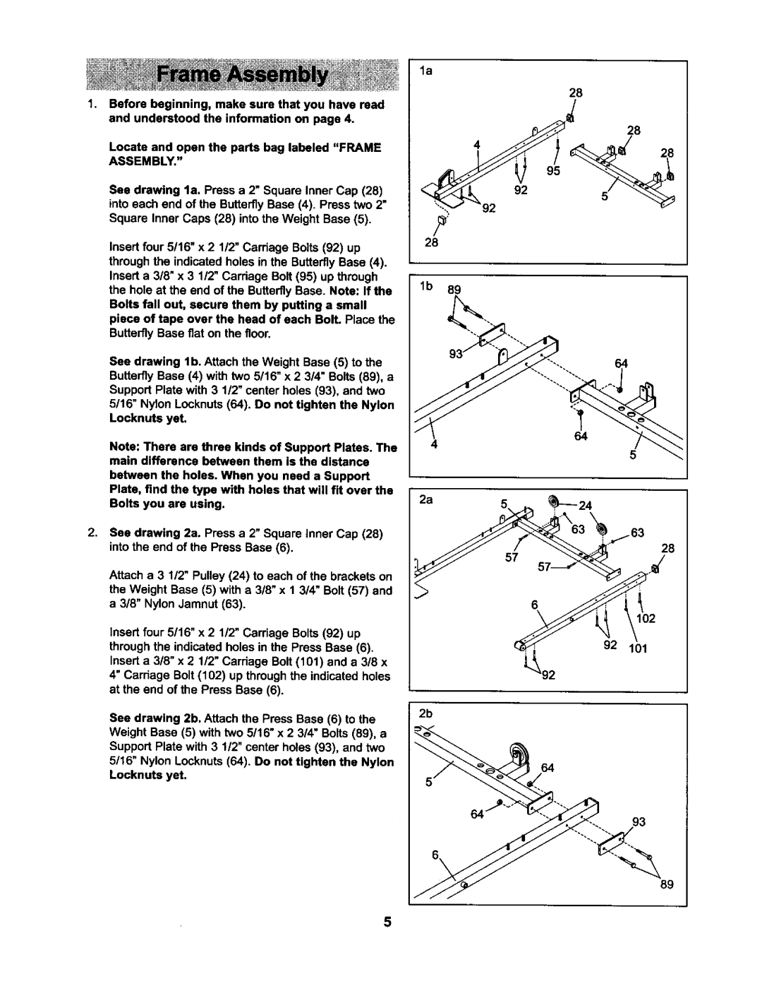 Weider 831.15973 user manual Assembly 