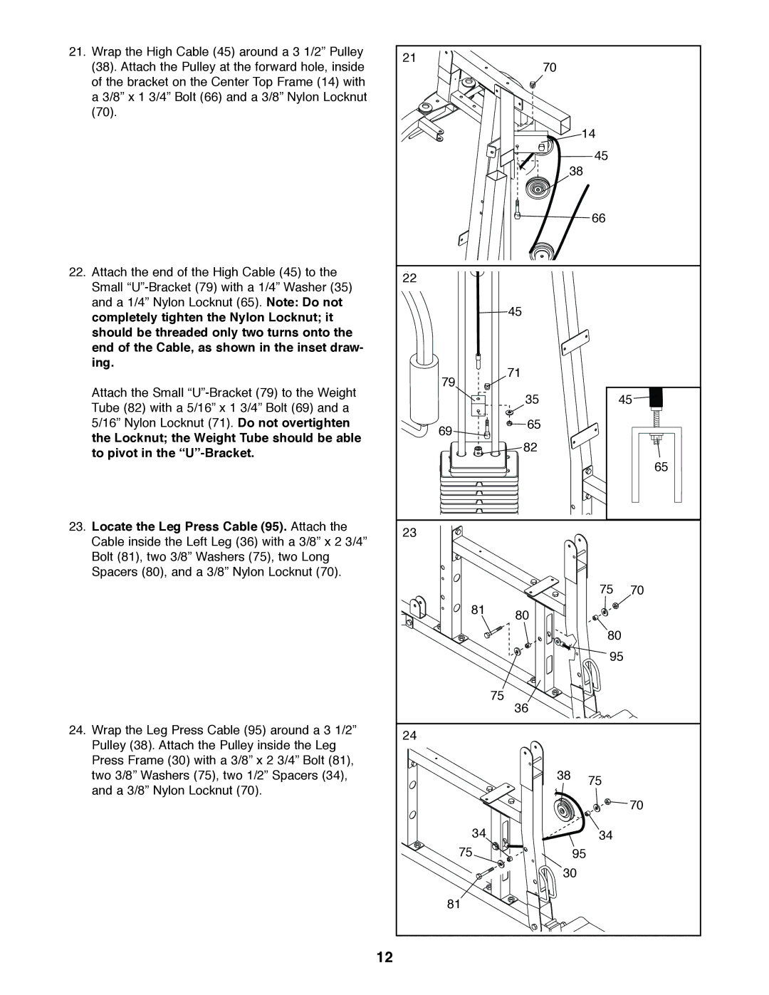 Weider 831.159820 user manual 