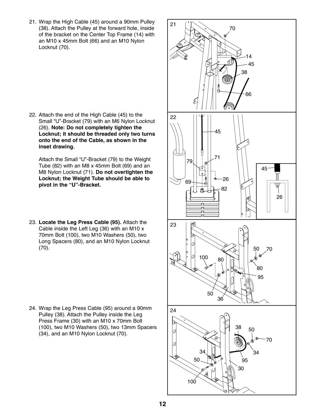 Weider 831.159822 user manual 